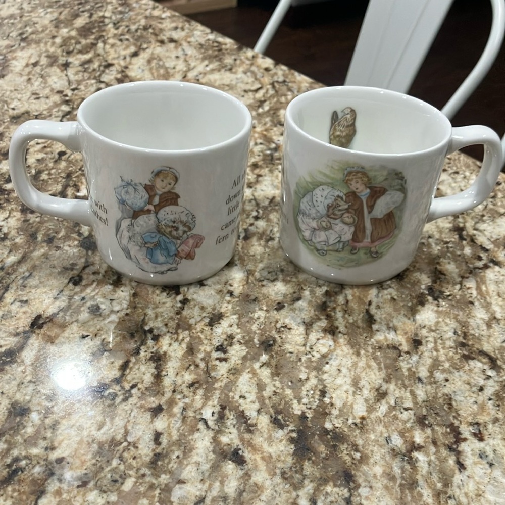 Toddler Wedgwood Beatrix Potter Design Illustrated Ceramic Mugs